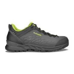 Lowa Wander-Travelschuhe Explorer II Low GTX (Veloursleder, Wasserdicht) Anthrazitgrau/limone Herren