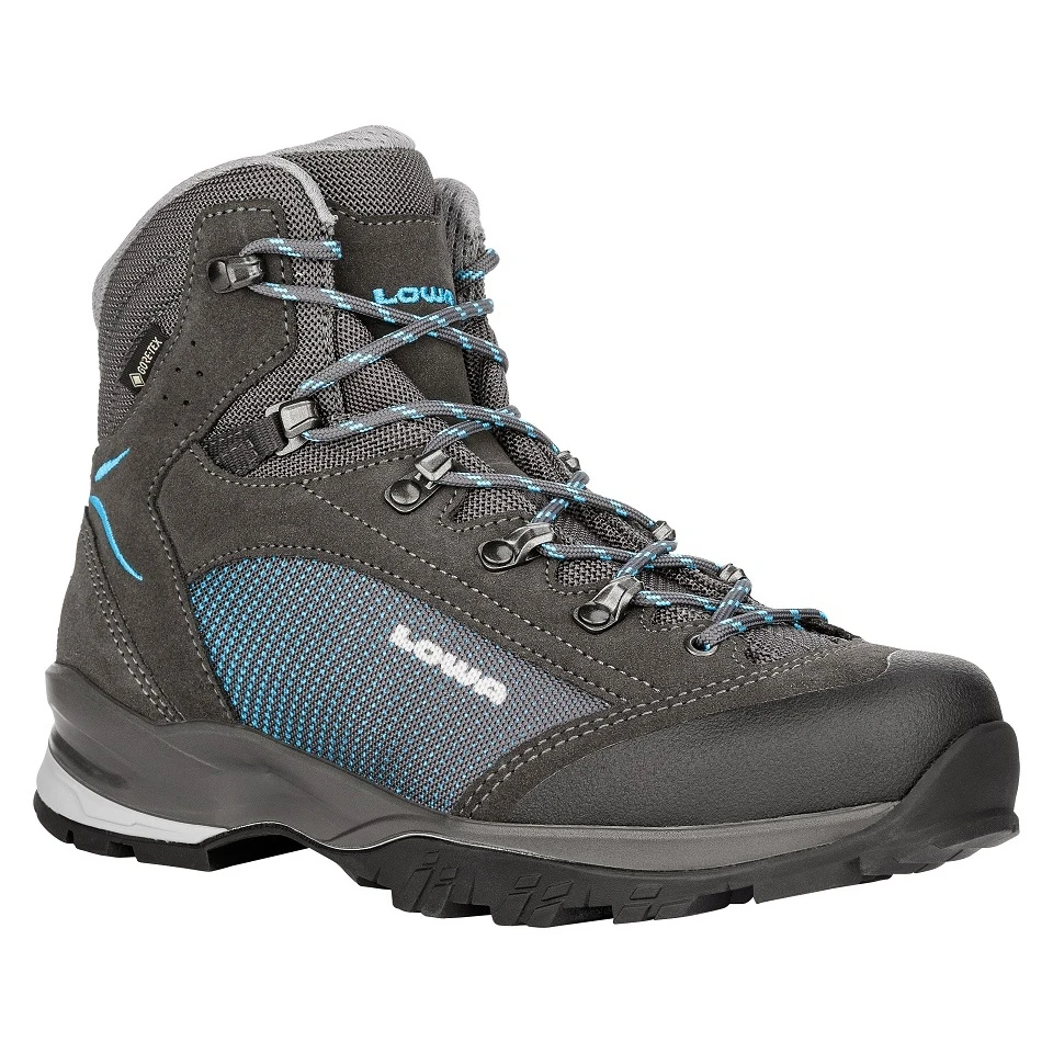 Lowa Wanderschuhe Tuvana GTX (Trekking, Spaltleder, Wasserdicht) Schieferbraun/türkis Damen 5 Lowa Wanderschuhe Tuvana GTX (Trekking, Spaltleder, Wasserdicht) Schieferbraun/türkis Damen – Bild 5