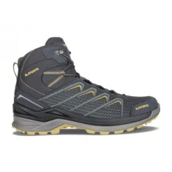 Lowa Wandersschuhe Ferrox Pro Mid GTX (Multifunktion, Synthetik, Wasserdicht) Stahlblau/senf Herren