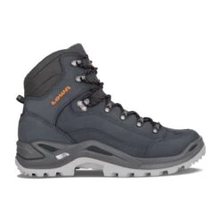 Lowa Wanderschuhe Renegade Mid LL (All-Terrain, Gewachstes Nubuk, Lederfutter) Dunkelblau/orange Herren