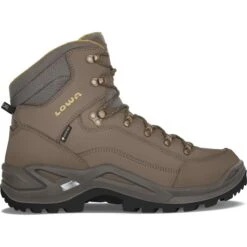 Lowa Wanderschuhe Renegade Mid GTX (All-Terrain, Nubukleder, Wasserdicht) Olivegrün/senf Herren