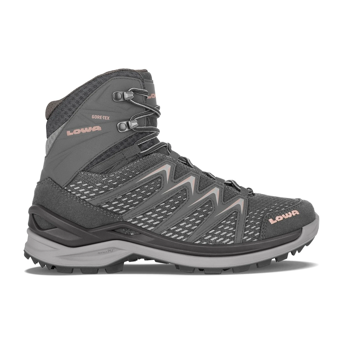 Lowa Wander-Travelschuhe Innox Pro Mid GTX (All-Terrain, Synthetik/Textil, Wasserdicht) Anthrazit/rose Damen 1 Lowa Wander-Travelschuhe Innox Pro Mid GTX (All-Terrain, Synthetik/Textil, Wasserdicht) Anthrazit/rose Damen