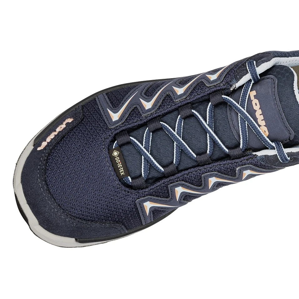 Lowa Wander-Travelschuhe Innox Pro Low GTX (All-Terrain, Synthetik/Textil, Wasserdicht) Navyblau/lachs Damen 2 Lowa Wander-Travelschuhe Innox Pro Low GTX (All-Terrain, Synthetik/Textil, Wasserdicht) Navyblau/lachs Damen – Bild 2