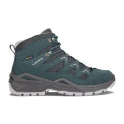 Lowa Wanderschuhe Sirkos Evo Mid GTX (wasserdicht) Petrolblau/silber Damen