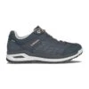 Lowa Wander-Travelschuhe Locarno Low GTX (All-Terrain, Nubukleder, Wasserdicht) Navyblau/mandarine Damen