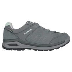 Lowa Wander-Travelschuhe Locarno Low GTX (All-Terrain, Nubukleder, Wasserdicht) Graphitgrau/jade Damen