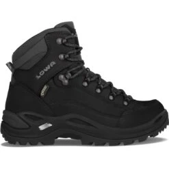 Lowa Wanderschuhe Renegade Mid GTX (All-Terrain, Nubukleder, Wasserdicht) Tiefschwarz Damen