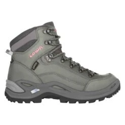 Lowa Wanderschuhe Renegade Mid GTX (All-Terrain, Nubukleder, Wasserdicht) Graphitgrau/rose Damen