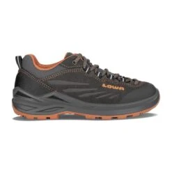 Lowa Multifunktionsschuhe Delago GTX Low (wasserdicht, Veloursleder) Anthrazitgrau/orange Kinder/Jugendliche