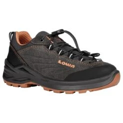 Lowa Wanderschuhe Delago Low GTX SL (Multifunktion, Wasserdicht) Anthrazitgrau/orange Kinder -Lowa Store Lowa 640066 9720 DELAGO GTX LO JUNIOR SL 2023 Schuh203 1193x1193 1