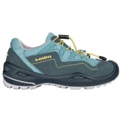 Lowa Multifunktionsschuhe Robin EVO GTX Low (wasserdicht, Veloursleder) Petrol/curry Kinder