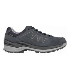 Lowa Wander-Travelschuhe Toro Pro Low GTX (Velours-Nubukleder, Wasserdicht) Stahlblau/grau Herren